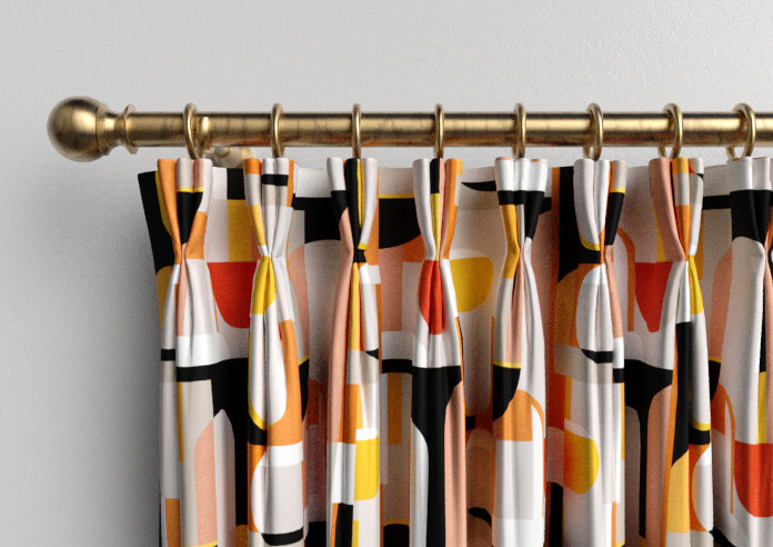 Archways, Orange - Made to Measure Curtains - Image 11